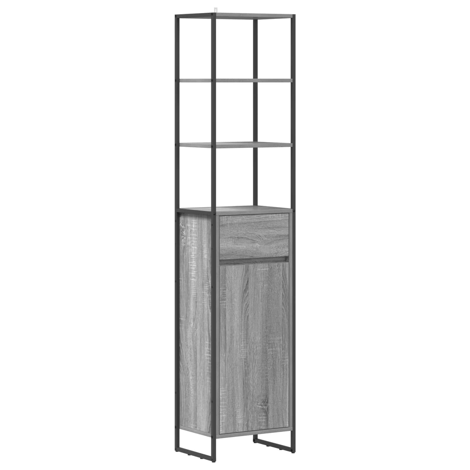 Kupaonski ormar Siva Sonoma 40 x 30 x 180 cm Konstruirano drvo