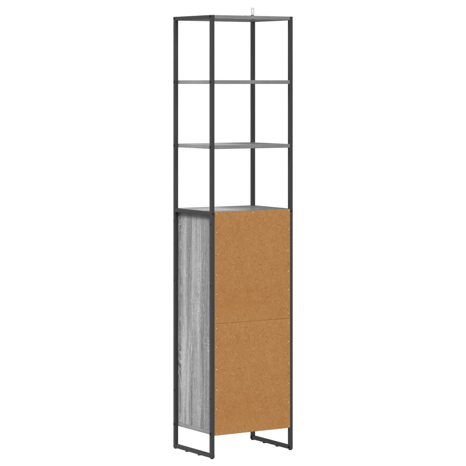 Kupaonski ormar Siva Sonoma 40 x 30 x 180 cm Konstruirano drvo