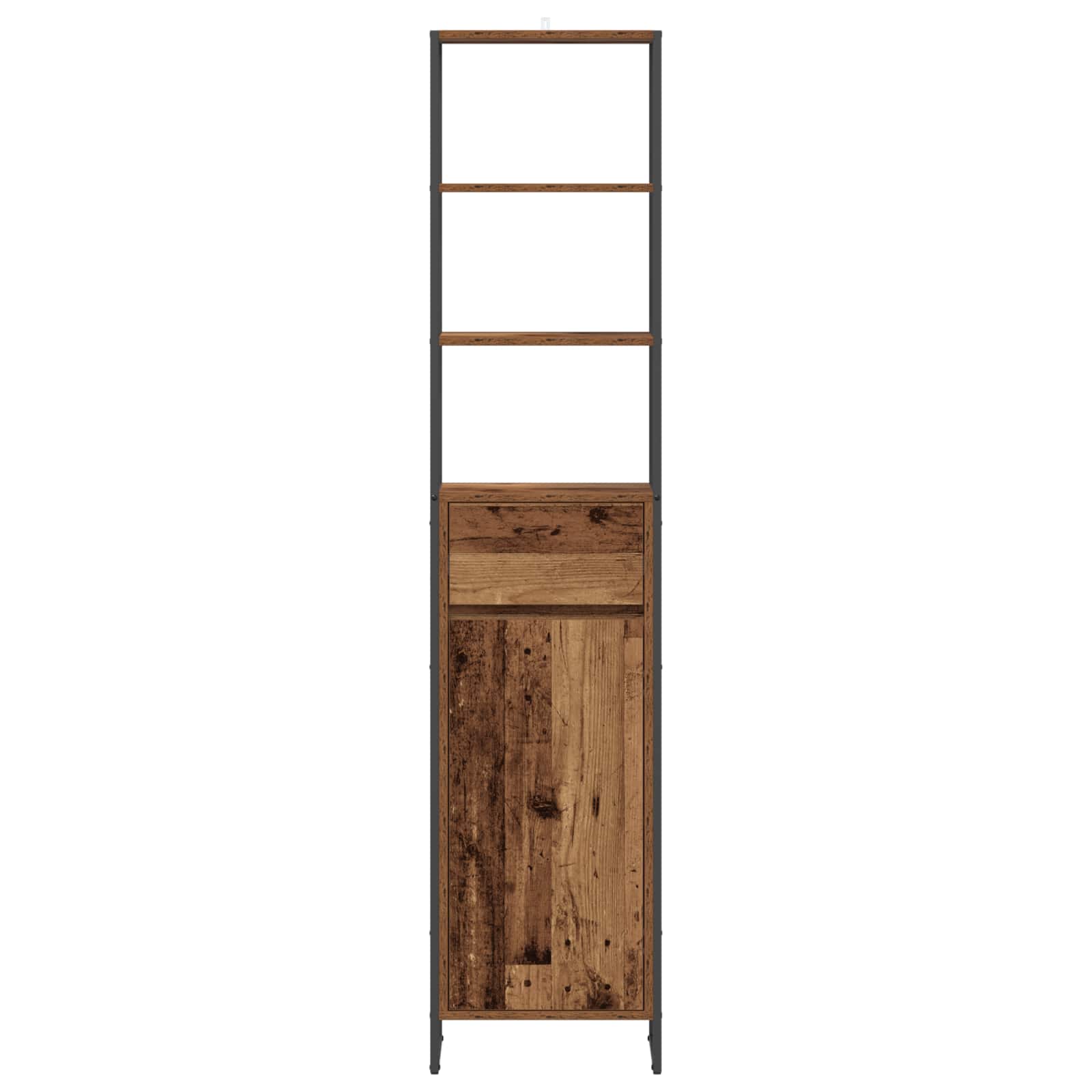 Kupaonski ormar Staro drvo 40 x 30 x 180 cm Konstruirano drvo