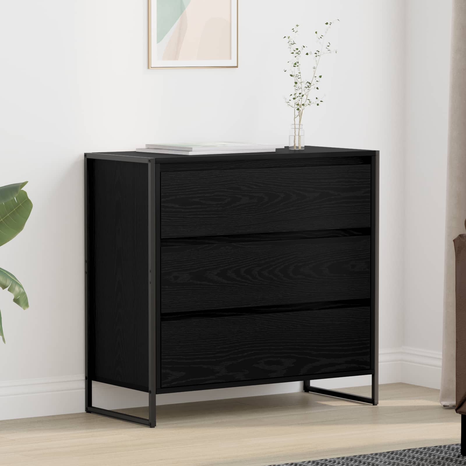 Kreveta Crni hrast 79 x 36 x 75.5 cm Konstruirano drvo