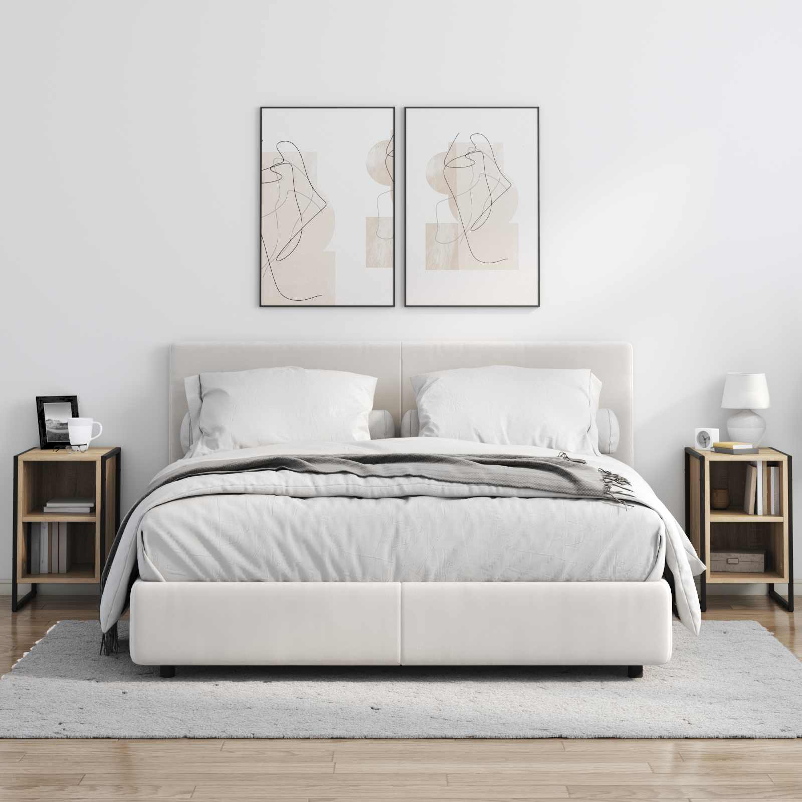 Noćni ormarić 2 pcs Sonoma 39.5 x 30 x 50 cm Konstruirano drvo
