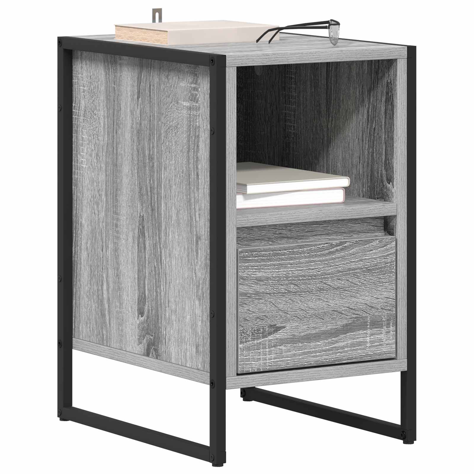 Noćni ormarić s ladicama 2 pcs Siva Sonoma 39,5 x 30 x 50 cm