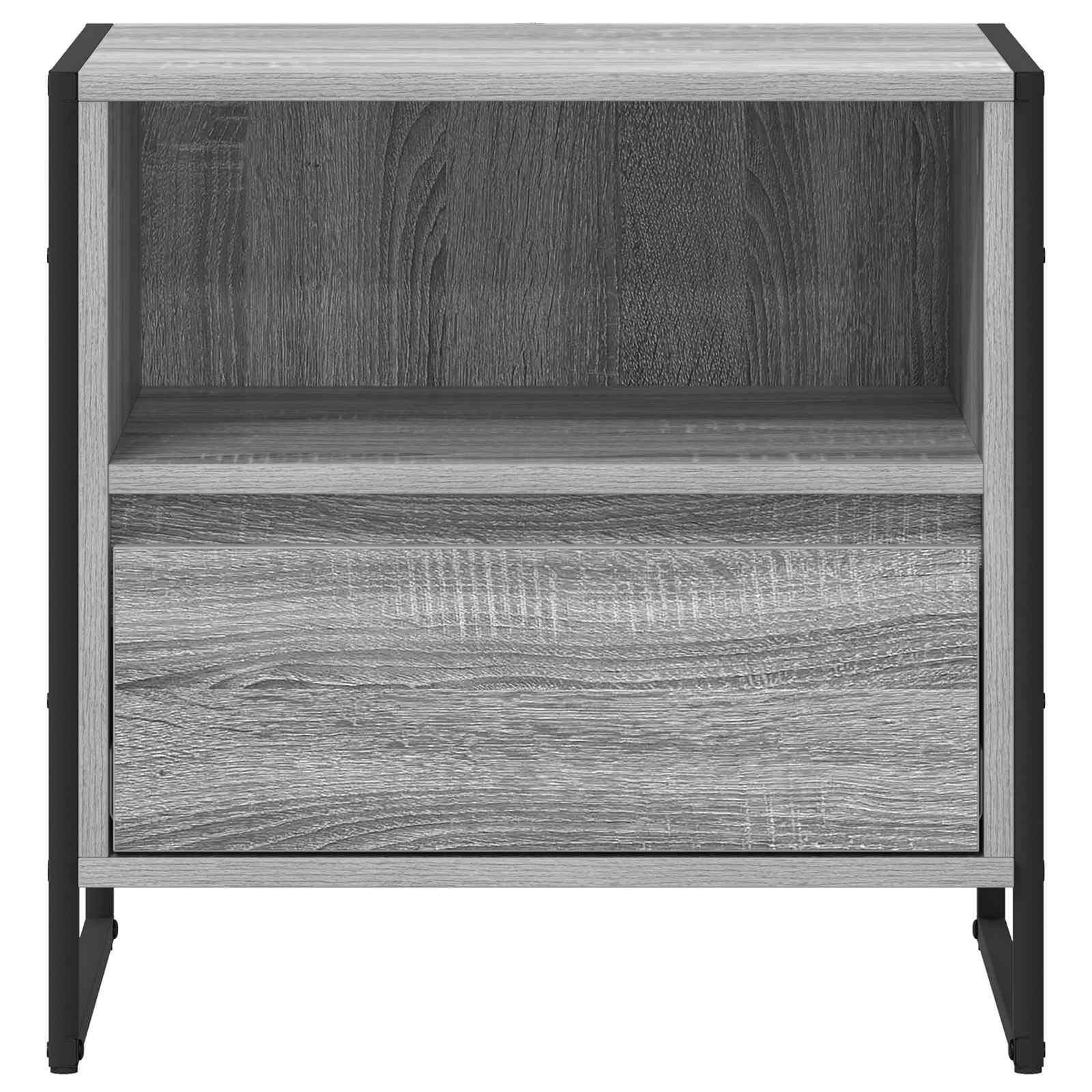 Noćni ormarić s ladicama 2 pcs Siva Sonoma 50 x 39,5 x 50 cm