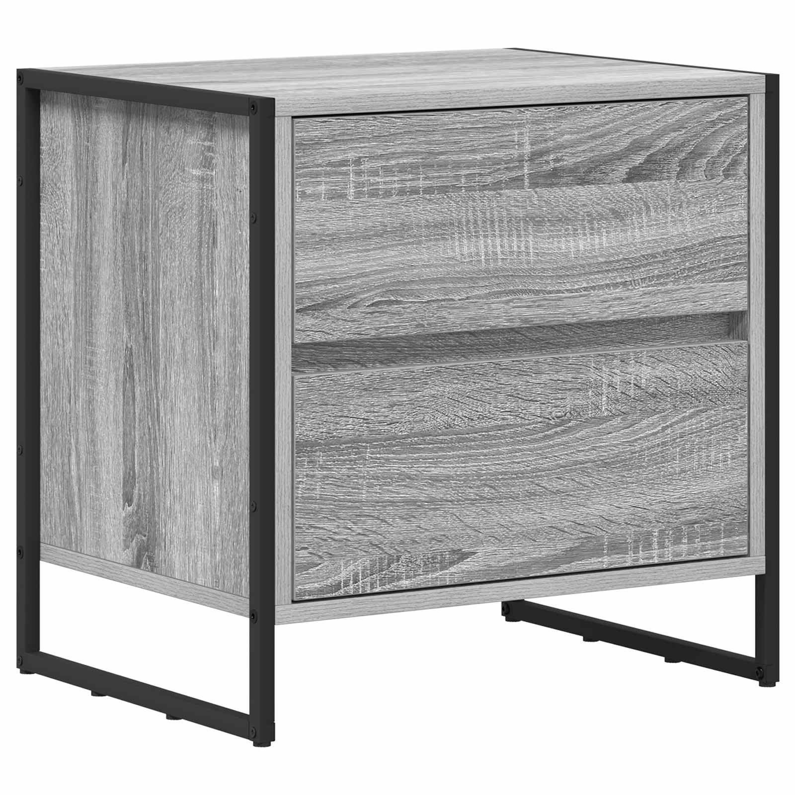 Noćni ormarić s ladicama 2 pcs Siva Sonoma 50 x 39.5 x 50 cm