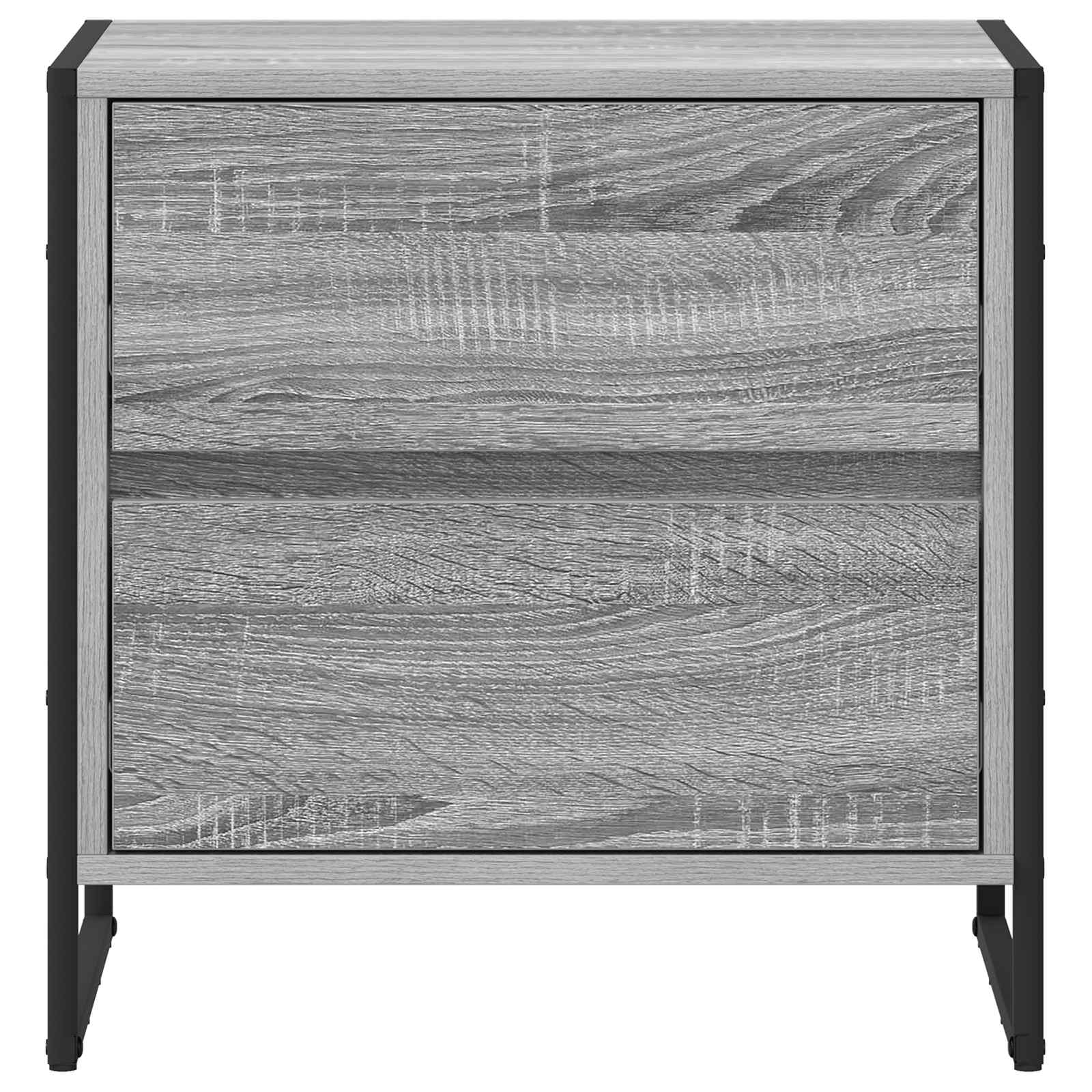 Noćni ormarić s ladicama 2 pcs Siva Sonoma 50 x 39.5 x 50 cm