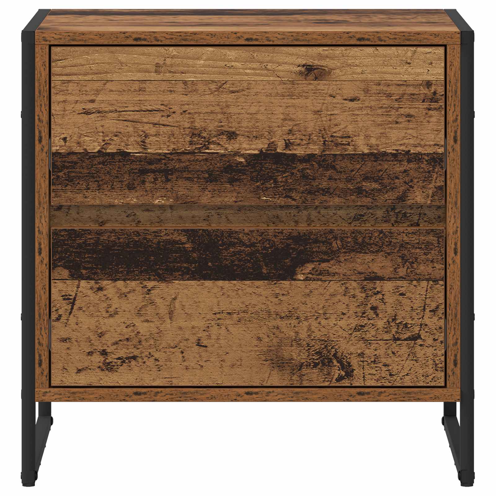 Noćni ormarić s ladicama 2 pcs Staro drvo 50 x 39.5 x 50 cm