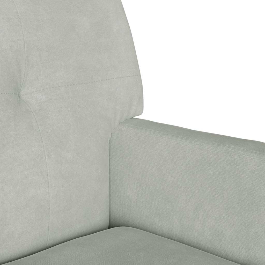 Chesterfield klupa Svijetlo siva 112 x 65,5 x 75 cm Baršun