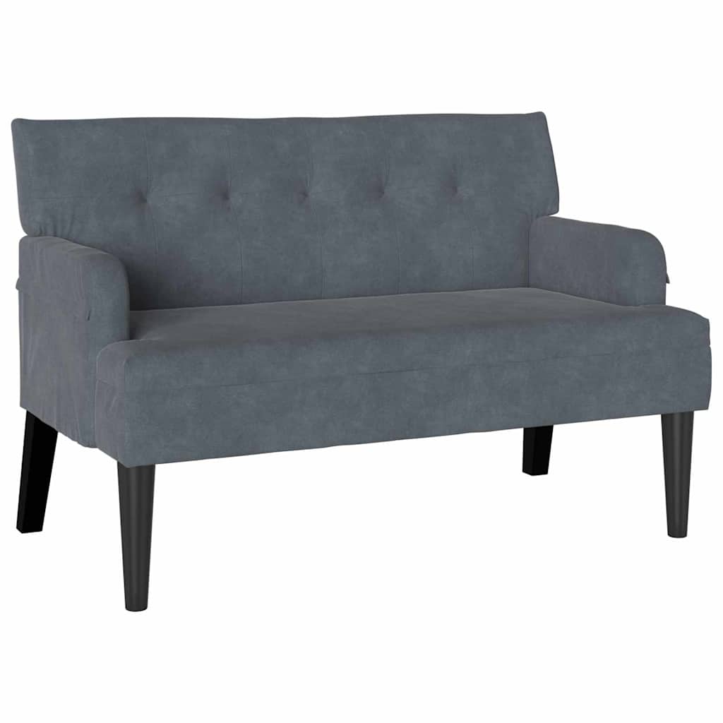 Chesterfield klupa Tamno siva 112 x 65,5 x 75 cm Baršun