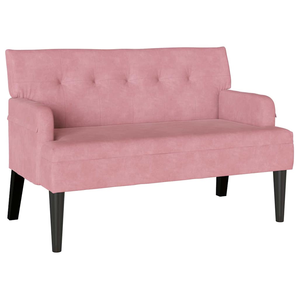 Chesterfield klupa Ružičasta 112 x 65,5 x 75 cm Baršun