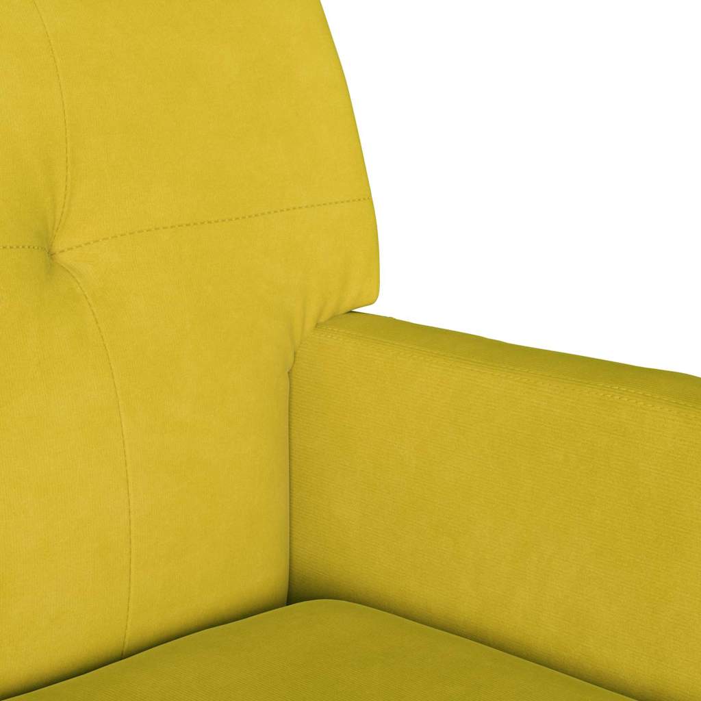 Chesterfield klupa Žuta 112 x 65,5 x 75 cm Baršun