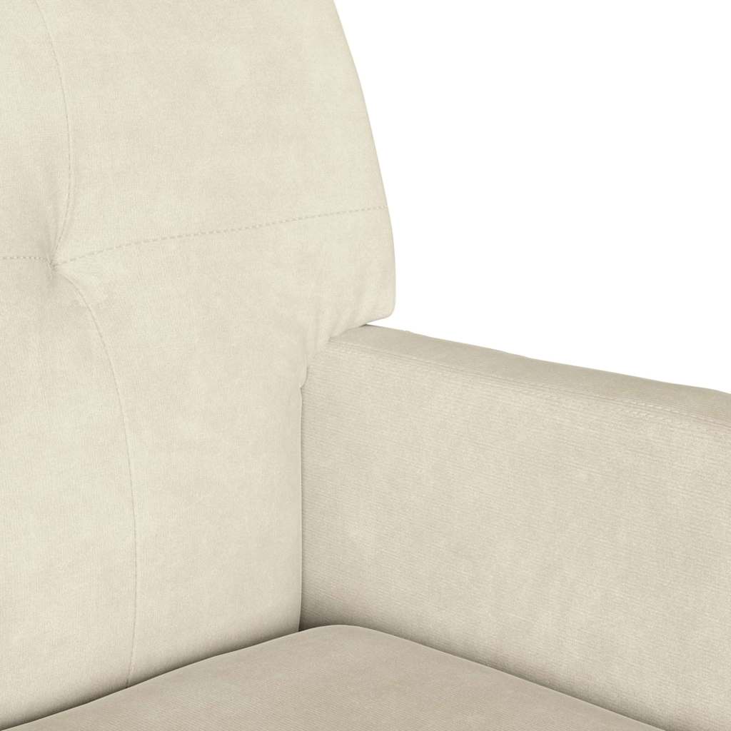 Chesterfield klupa Krema 112 x 65,5 x 75 cm Baršun
