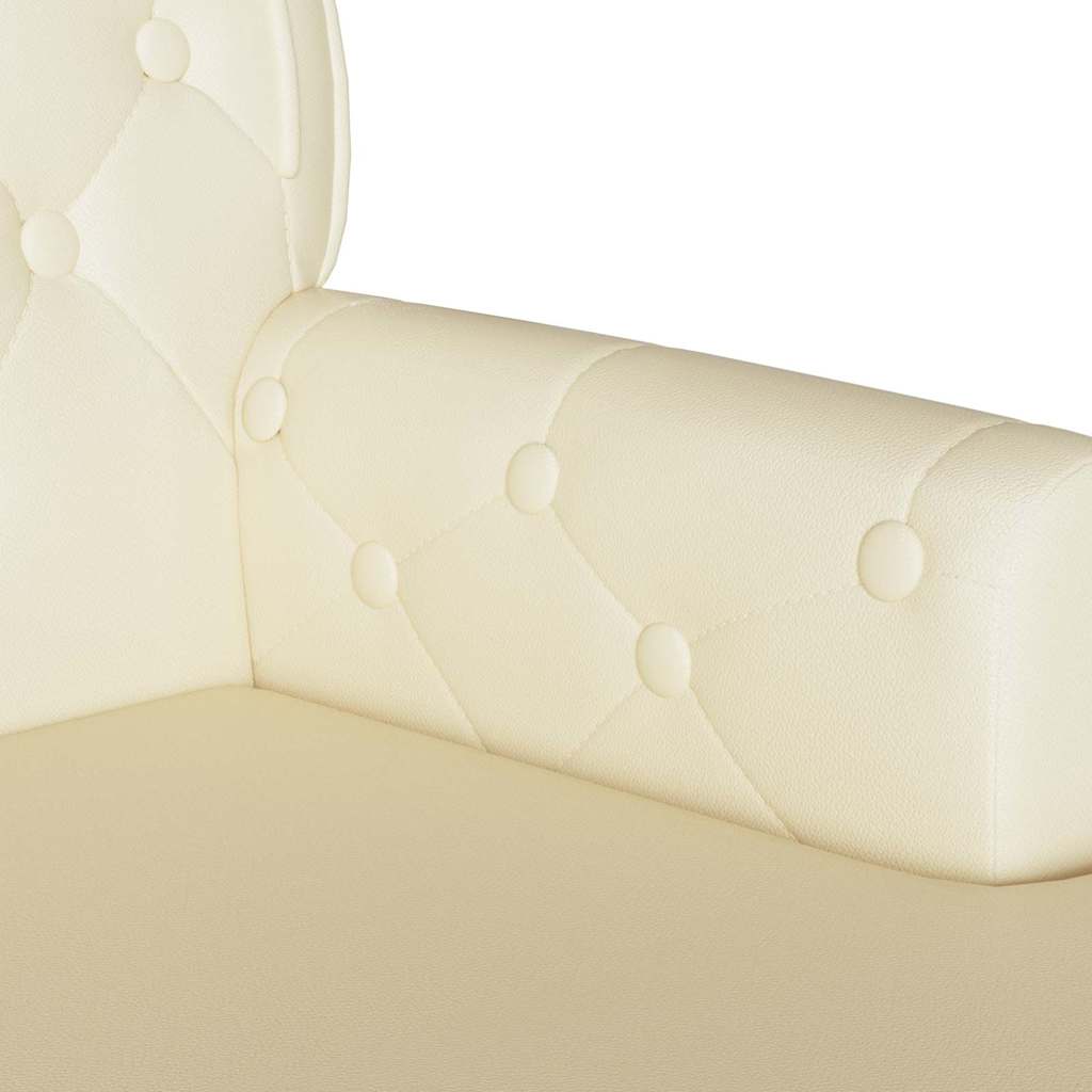Chesterfield klupa Krema 119,5 x 64,5 x 75 cm Lažna koža