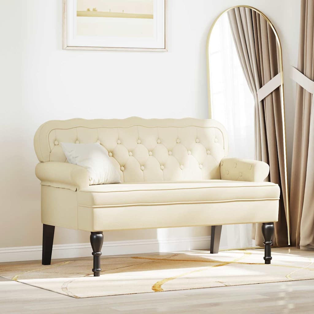 Chesterfield klupa Krema 119,5 x 64,5 x 75 cm Lažna koža