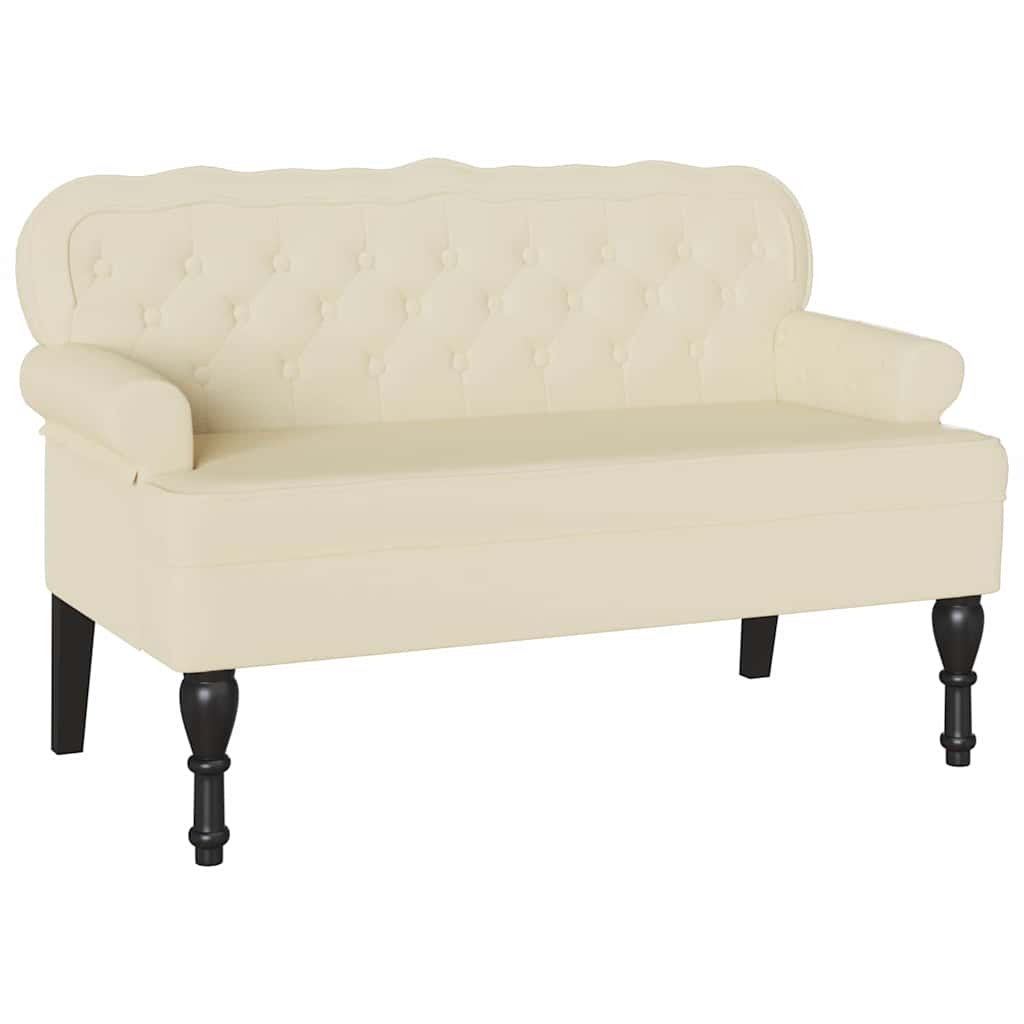 Chesterfield klupa Krema 119,5 x 64,5 x 75 cm Lažna koža