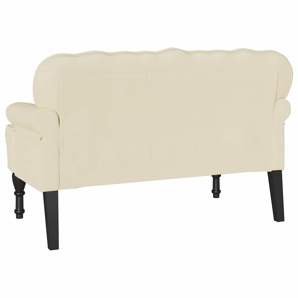 Chesterfield klupa Krema 119,5 x 64,5 x 75 cm Lažna koža