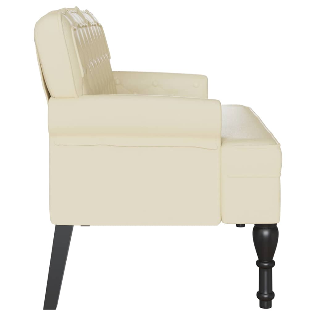 Chesterfield klupa Krema 119,5 x 64,5 x 75 cm Lažna koža