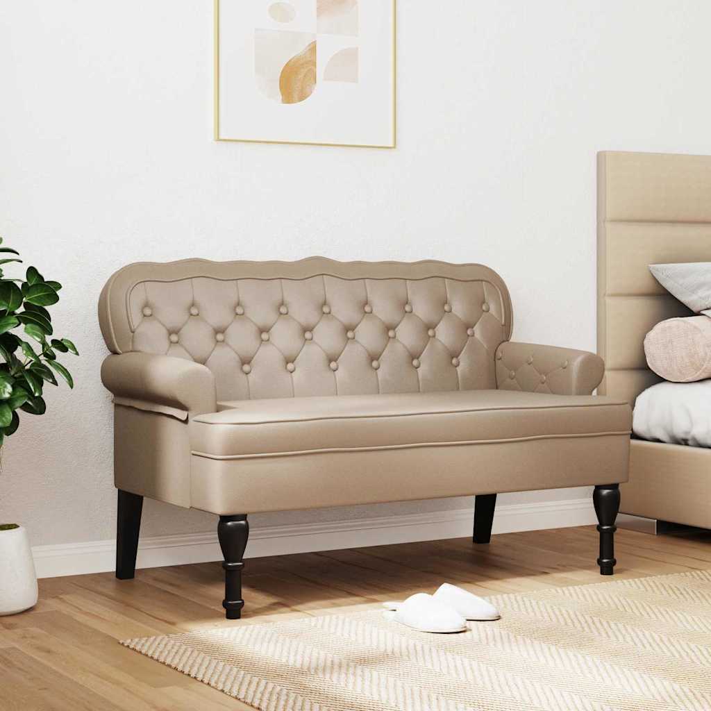 Chesterfield klupa Boja cappuccina 119,5 x 64,5 x 75 cm