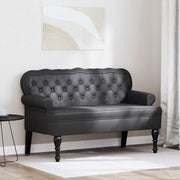 Chesterfield klupa Crna 119,5 x 64,5 x 75 cm Lažna koža