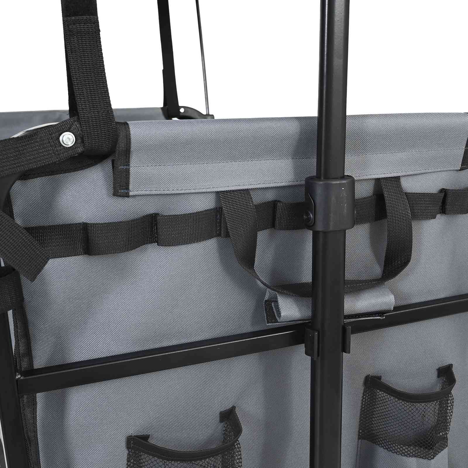 Sklopiva ručna kolica Siva 105 x 56.5 x 116 cm Oxford tkanina