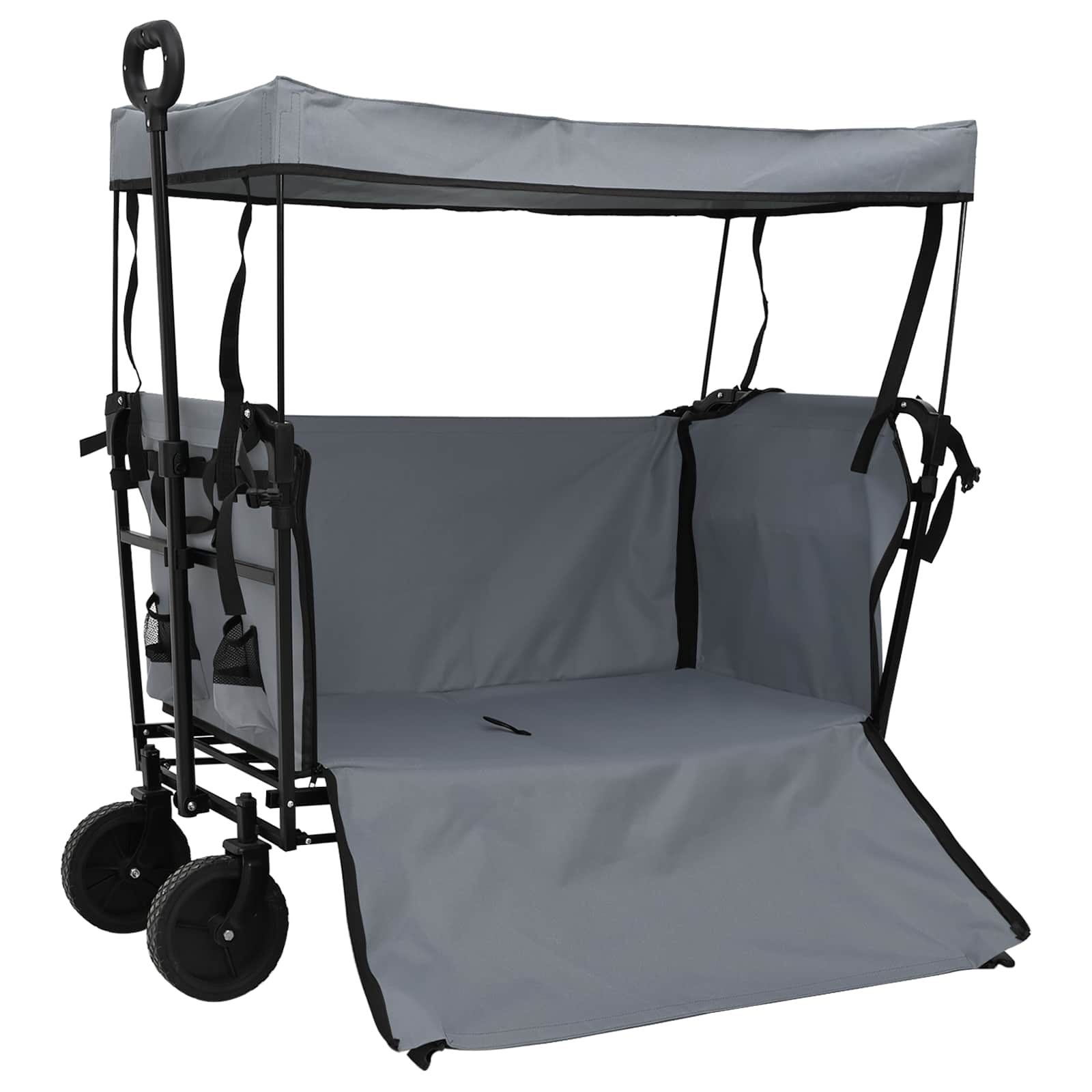 Sklopiva ručna kolica Siva 105 x 56.5 x 116 cm Oxford tkanina