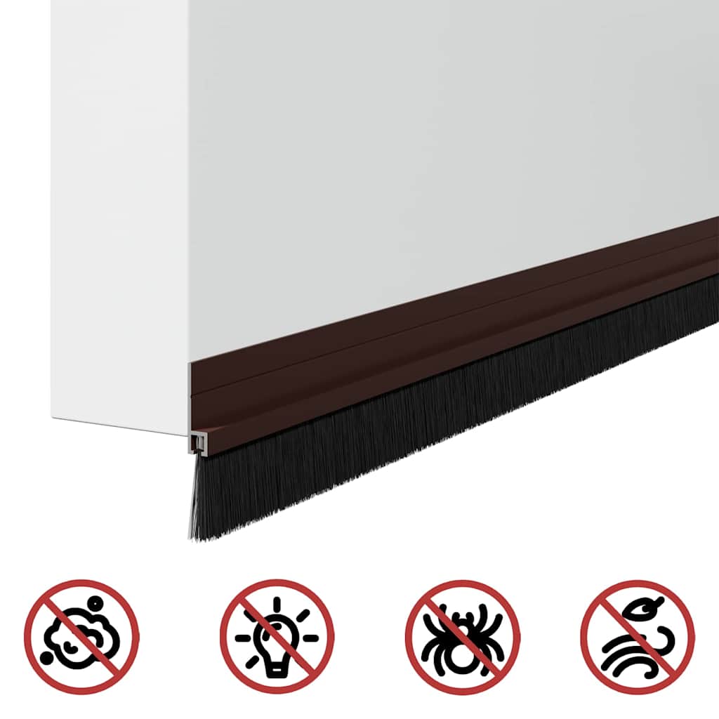 Samoljepljivi pečati za vrata 2 pcs Smeđa 100 cm