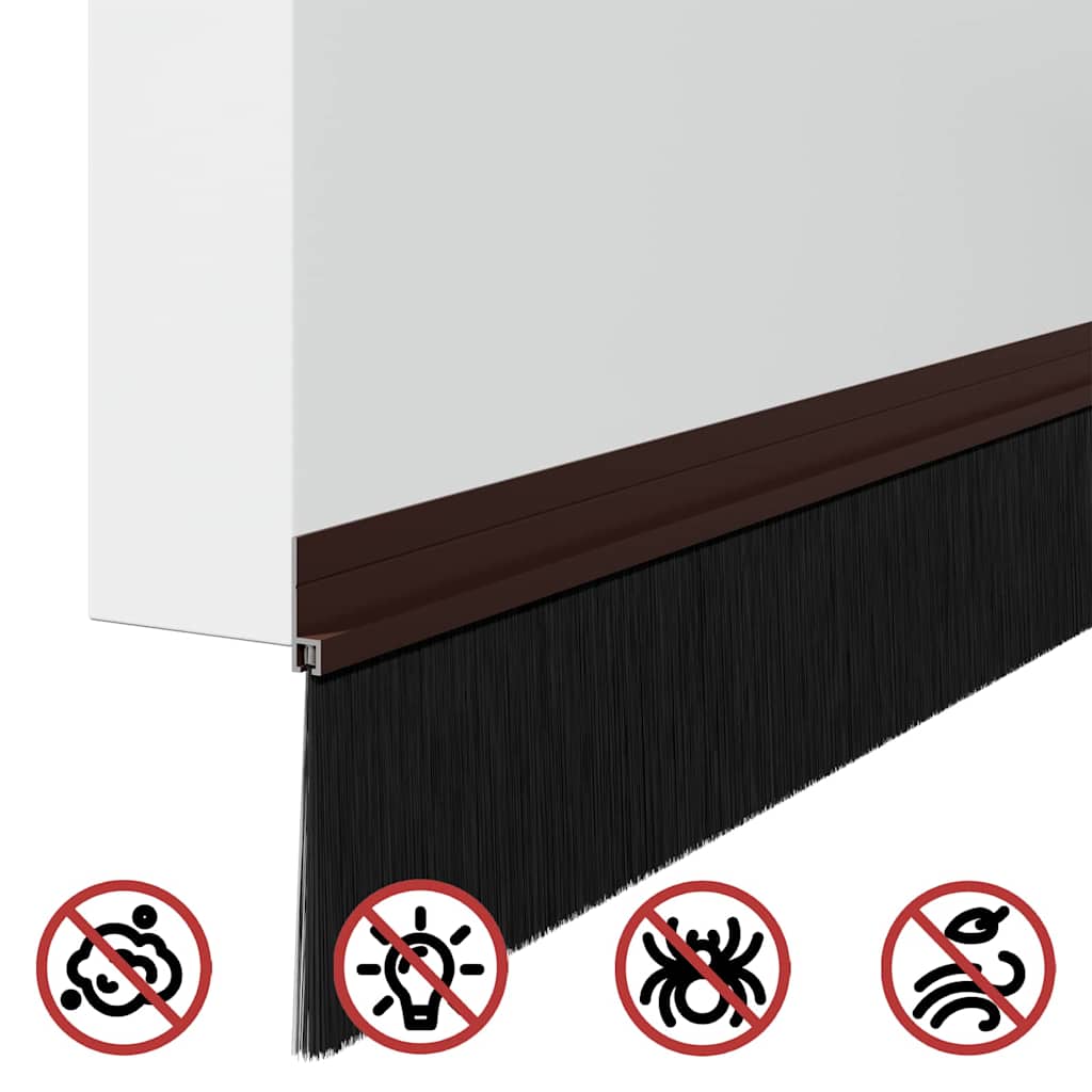 Samoljepljivi pečati za vrata 2 pcs Smeđa 100 cm