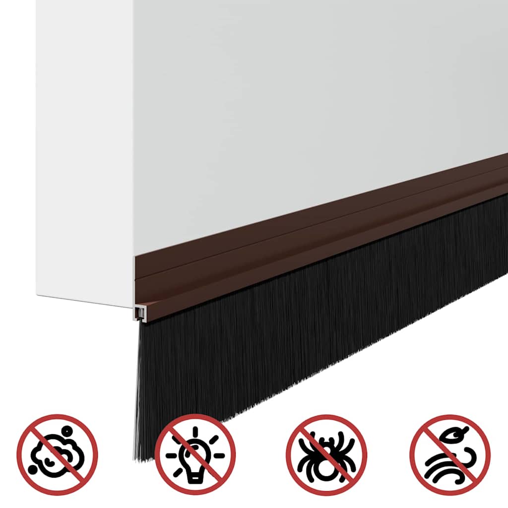 Samoljepljivi pečati za vrata 6 pcs Smeđa 100 cm