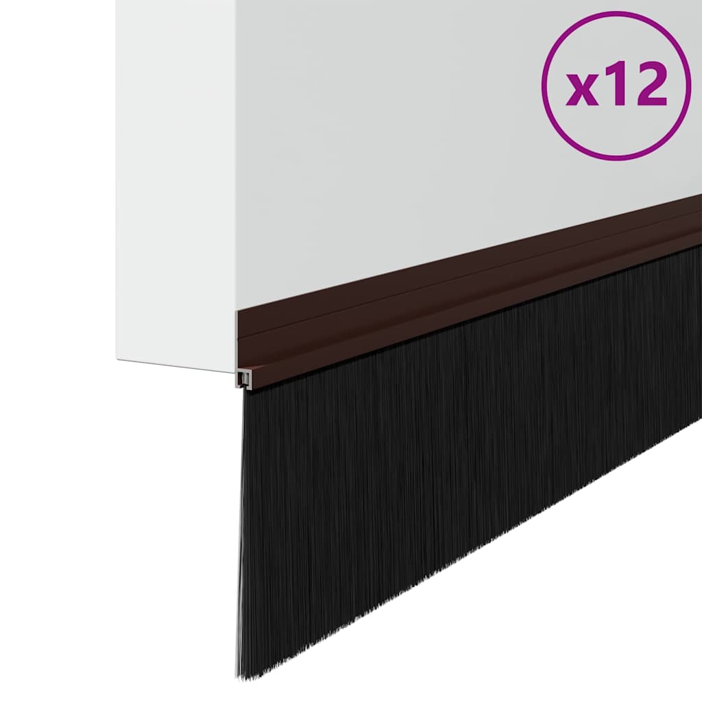 Samoljepljivi pečati za vrata 12 pcs Smeđa 100 cm