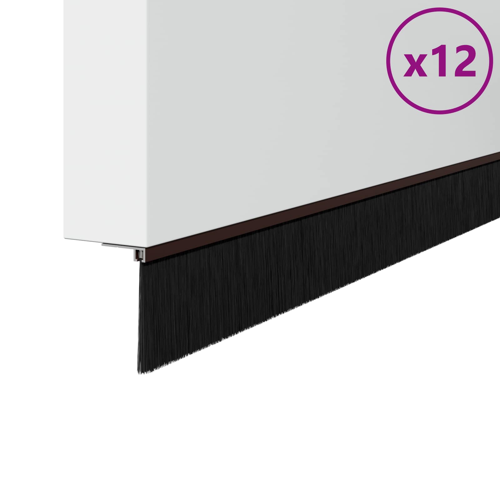 Samoljepljivi pečati za vrata 12 pcs Smeđa 100 cm