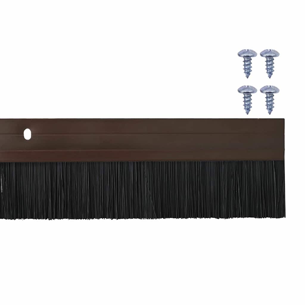 Držač četke za vrata 2 pcs Smeđa 100 cm Aluminijski legura