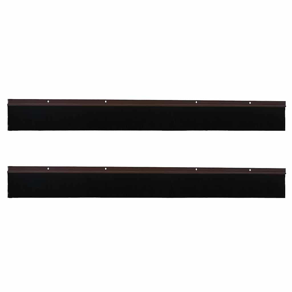 Držač četke za vrata 2 kom. Smeđa 100 cm Aluminijski legura