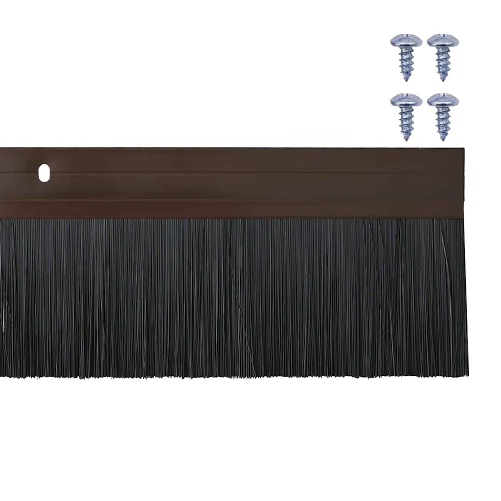 Držač četke za vrata 6 pcs Smeđa 100 cm Aluminijski legura