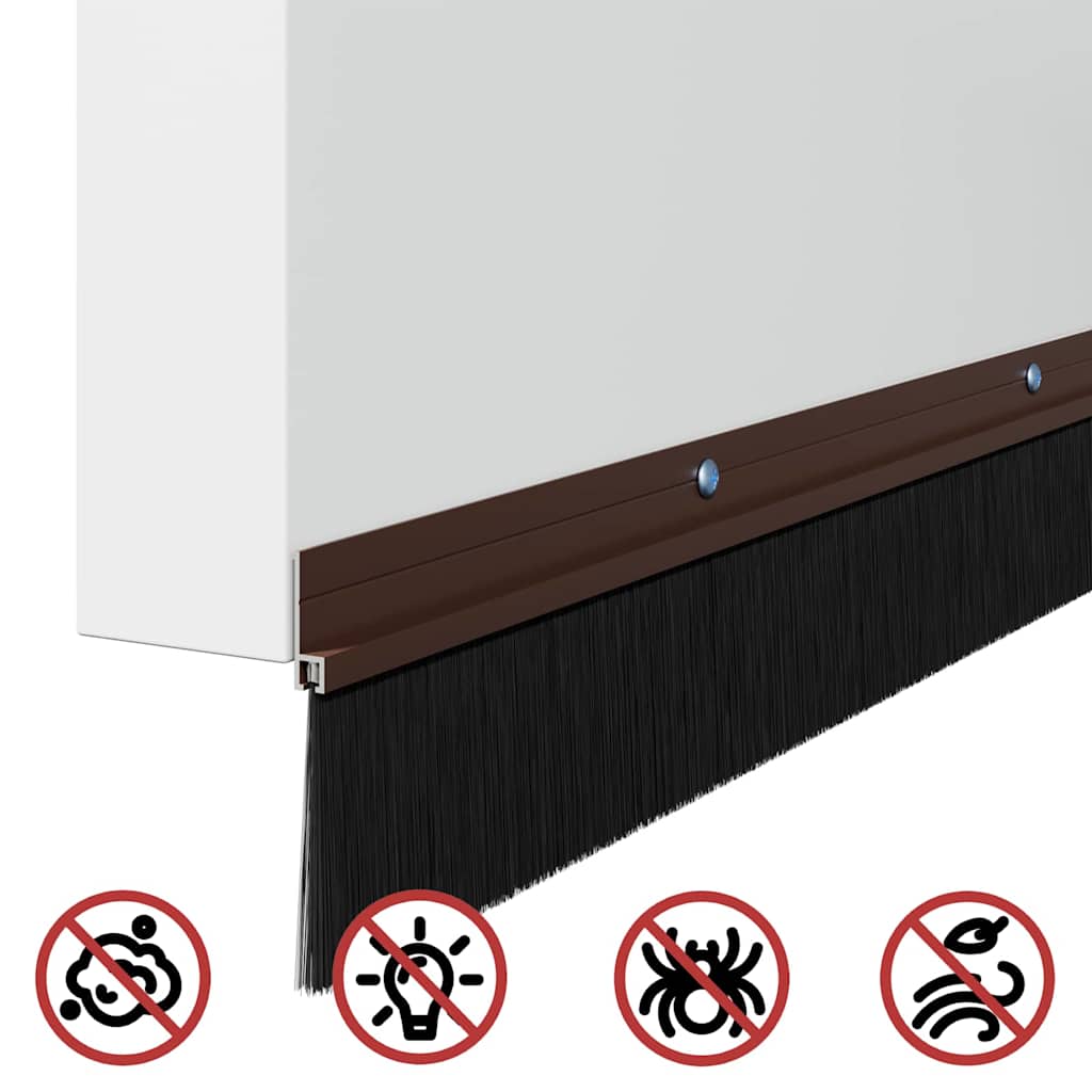Držač četke za vrata 6 pcs Smeđa 100 cm Aluminijski legura