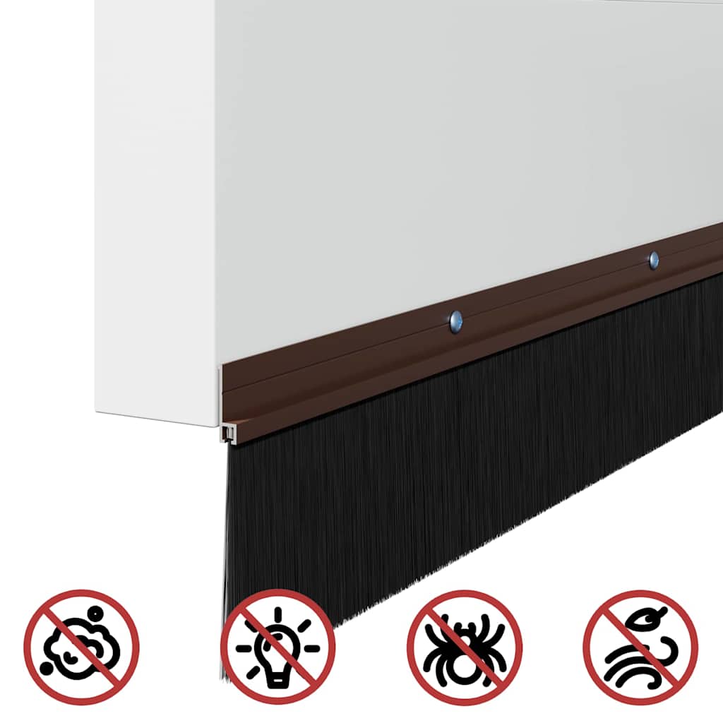 Držač četke za vrata 6 kom. Smeđa 100 cm Aluminijski legura
