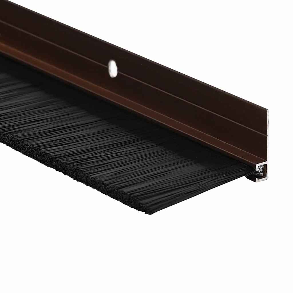 Držač četke za vrata 2 pcs Smeđa 100 cm Aluminijski legura