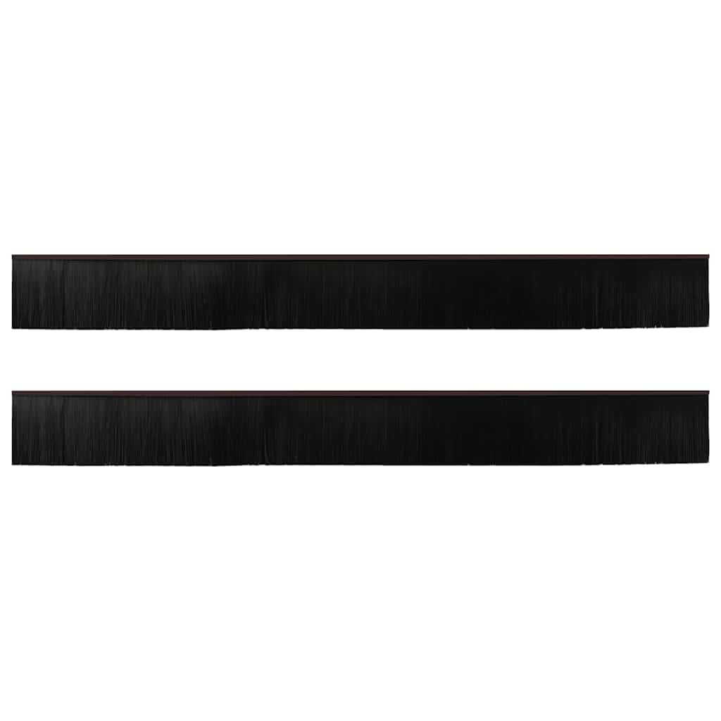 Držač četke za vrata 2 pcs Smeđa 100 cm Aluminijski legura