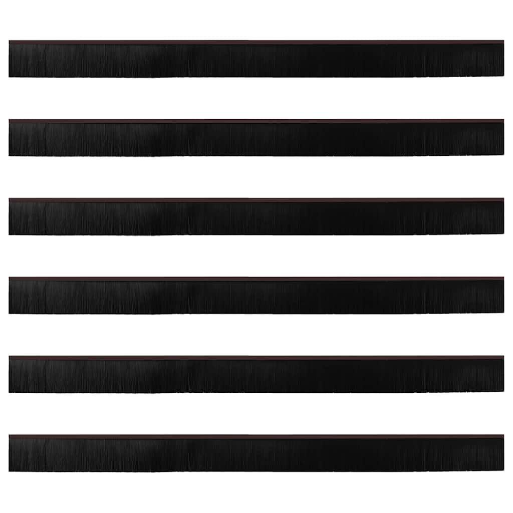 Držač četke za vrata 6 pcs Smeđa 100 cm Aluminijski legura