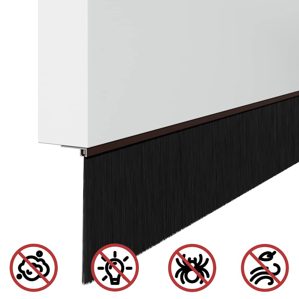 Držač četke za vrata 6 pcs Smeđa 100 cm Aluminijski legura