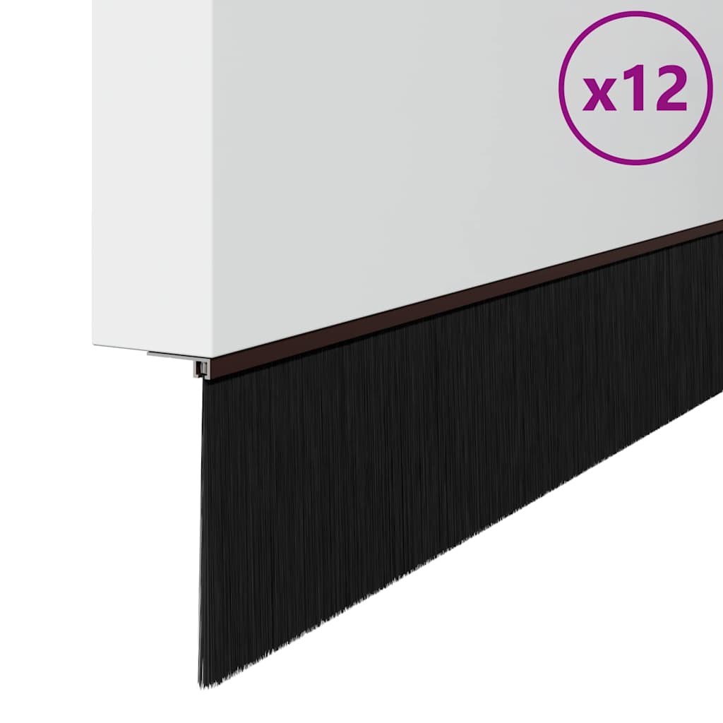 Držač četke za vrata 12 pcs Smeđa 100 cm Aluminijski legura