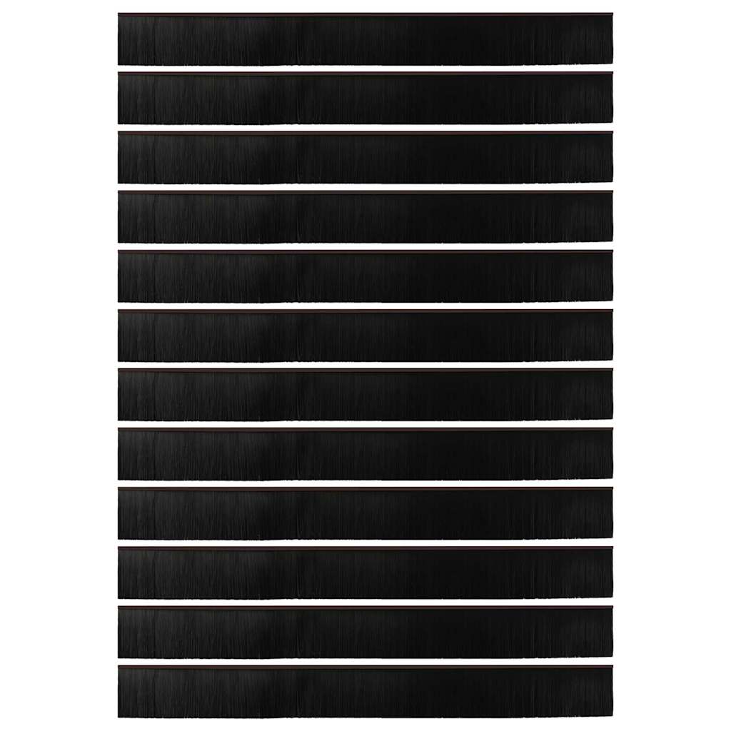 Držač četke za vrata 12 pcs Smeđa 100 cm Aluminijski legura