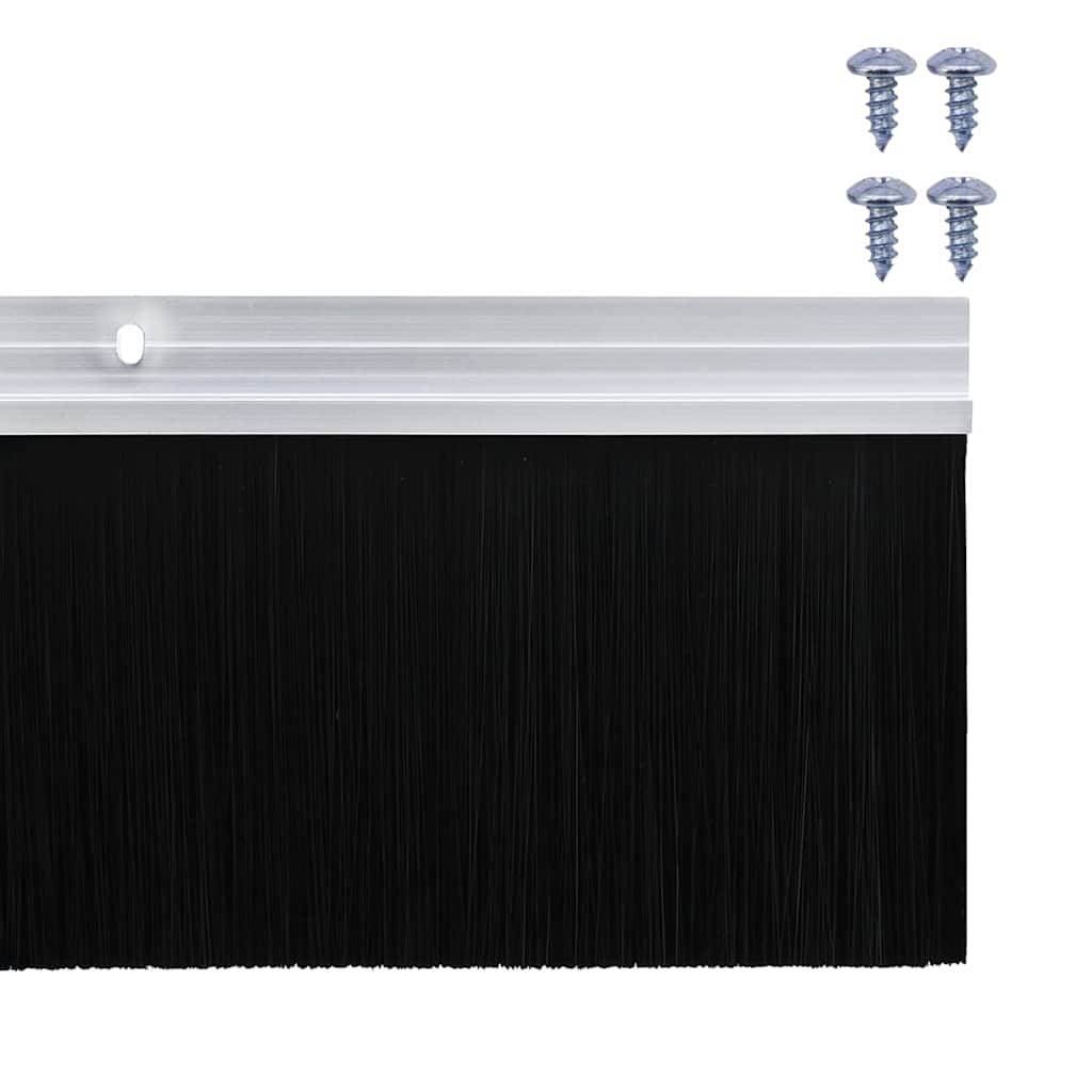 Držač četke za vrata 6 pcs Srebrno 100 cm Aluminijski legura