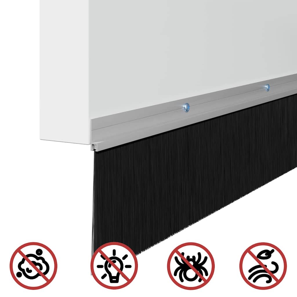 Držač četke za vrata 12 pcs Srebrno 100 cm Aluminijski legura