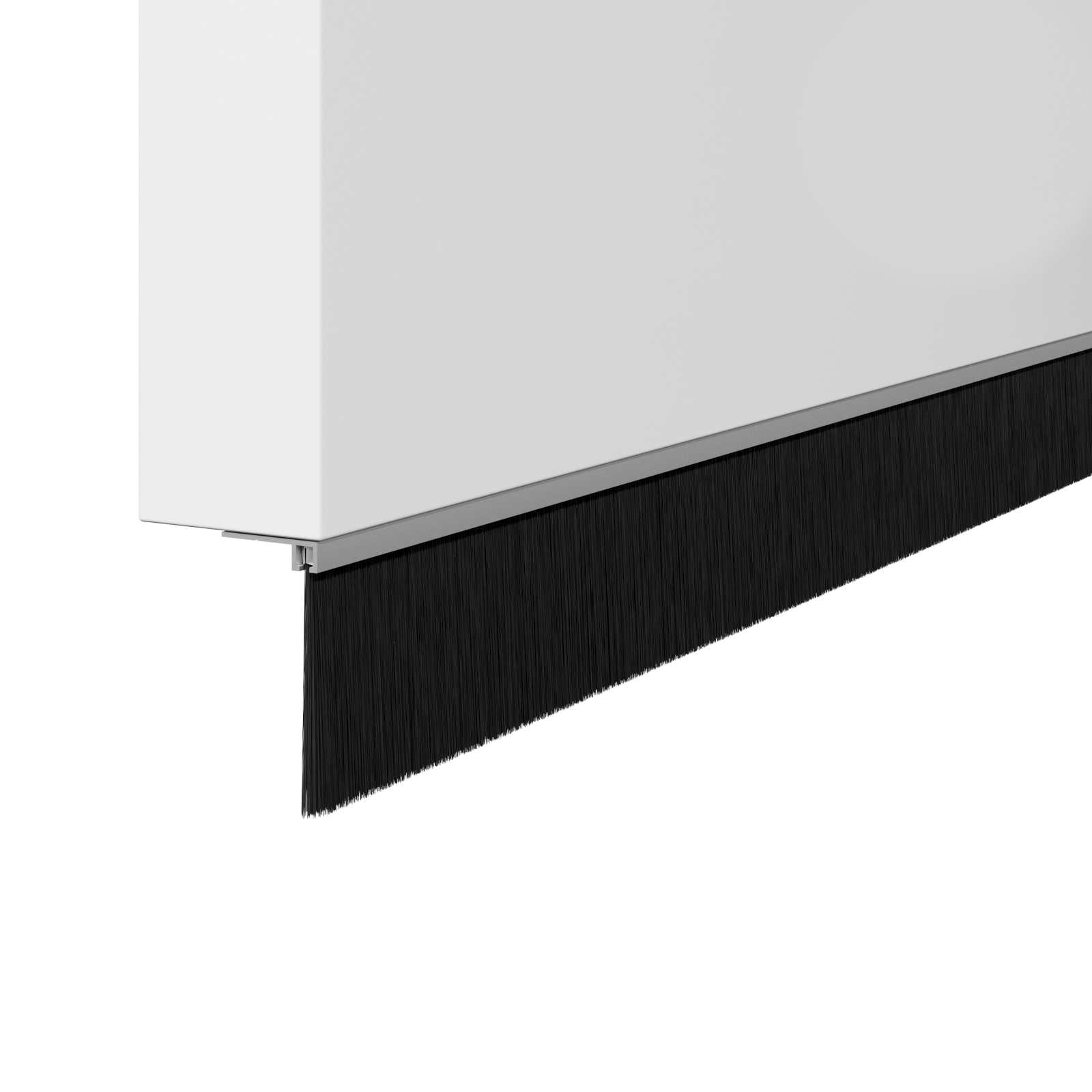 Držač četke za vrata 2 pcs Srebrno 100 cm Aluminijski legura