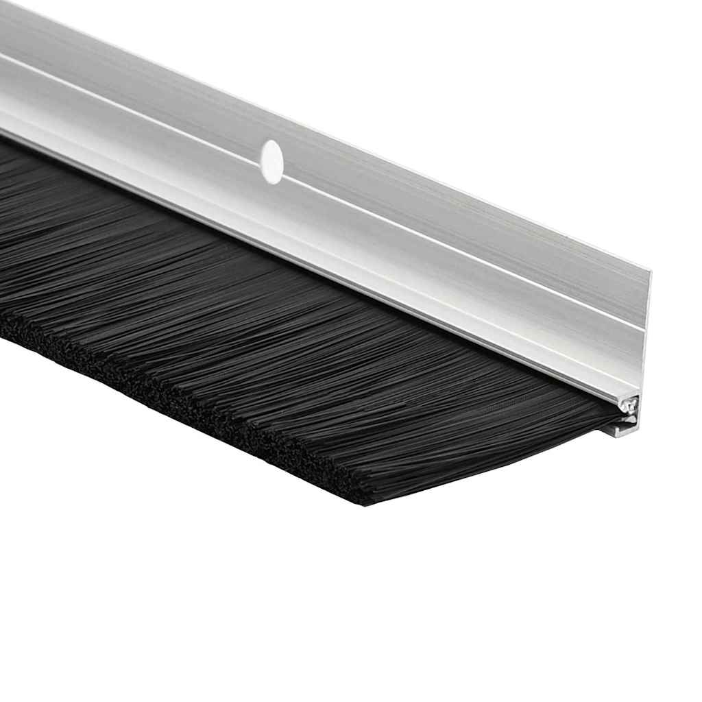 Držač četke za vrata 12 pcs Srebrno 100 cm Aluminijski legura