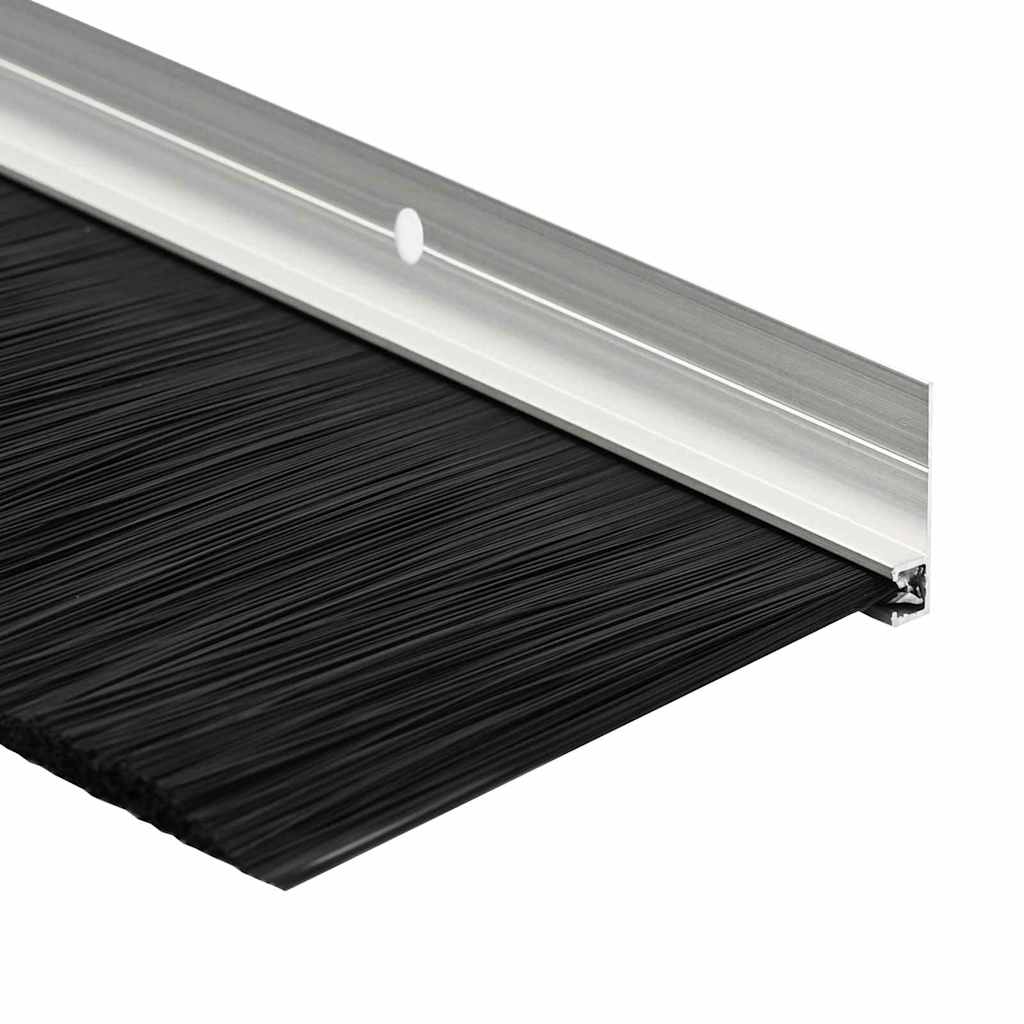 Držač četke za vrata 12 pcs Srebrno 100 cm Aluminijski legura