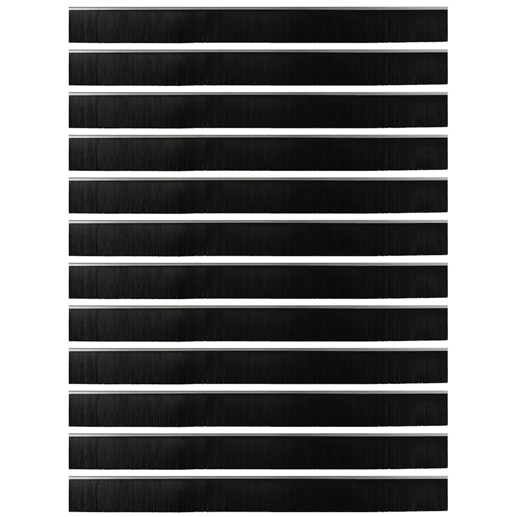 Držač četke za vrata 12 pcs Srebrno 100 cm Aluminijski legura