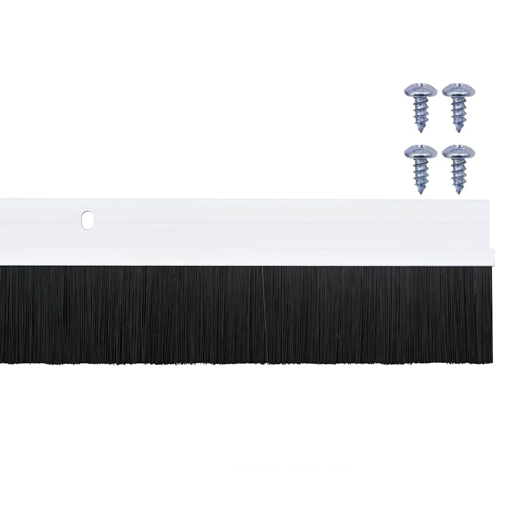 Držač četke za vrata 2 pcs Bijelo 100 cm Aluminijski legura