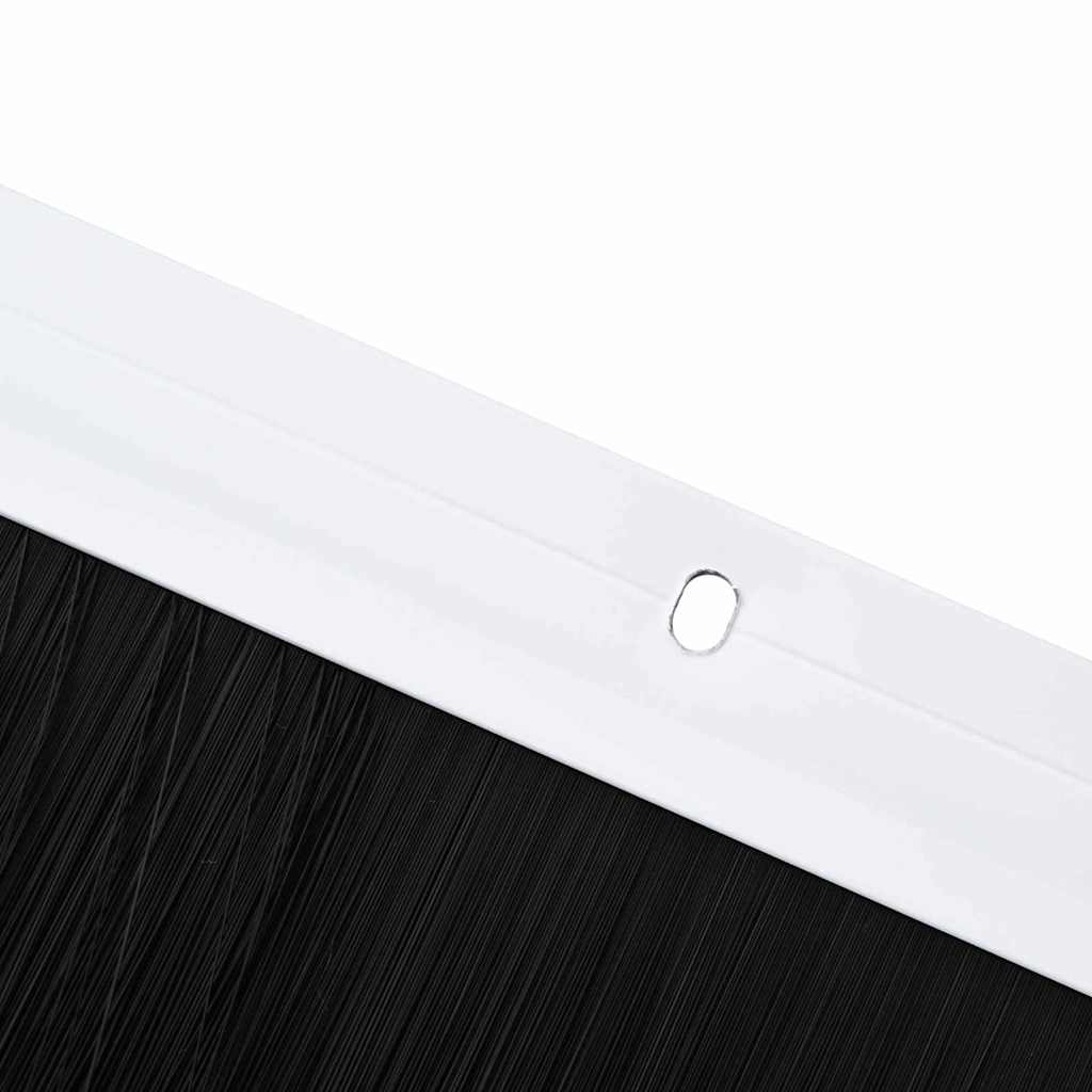 Držač četke za vrata 2 kom. Bijela 100 cm Aluminijski legura