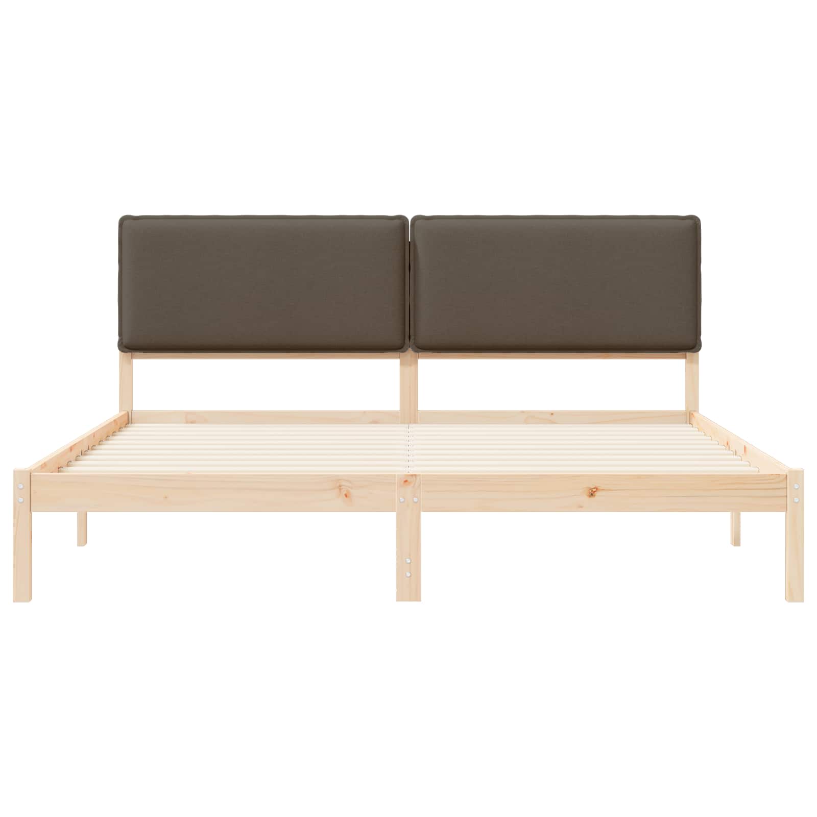 Krevetni okvir s tapiciranim uzglavljem Sivo-smeđa 200 x 200 cm