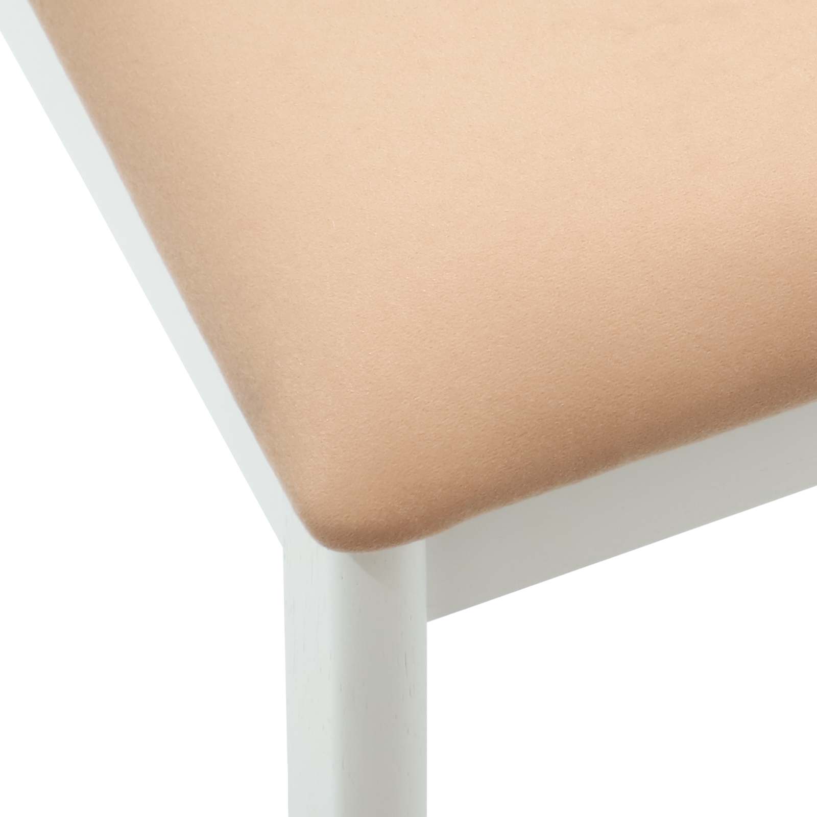 Stolac za blagovanje 2 pcs Bijela i smeđa Čvrsto drvo od gume